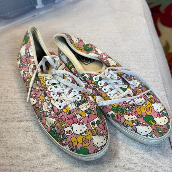 Vans Kids Sneakers with Hello Kitty Design - Pink and Green - Picture 1 of 8